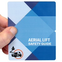 Safety Guide for Aerial Lifts With Fold-over,Safety Wallet Card