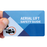 Safety Guide for Aerial Lifts Fold-over Laminated Safety Wallet Card 