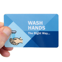 Bi-Fold Wash Hands The Right Way Safety Wallet Card 