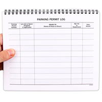 Small Parking Permit Log Book In Black Color