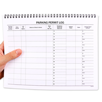 Large Parking Permit Log Book In Black Color