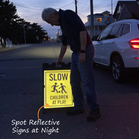 Reflective a-frame sign