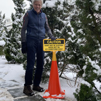 Ramp May Be Slippery ConeBoss Sign