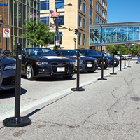 2.5 in. Solid Color Pole Stanchions, Standard Duty