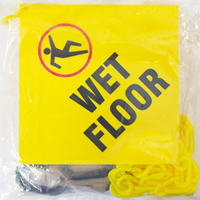 Wet Floor Sign, Magnet Rings, Hook, Chain