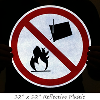 Apply No Water Firefighting Personnel Safety Symbol Label