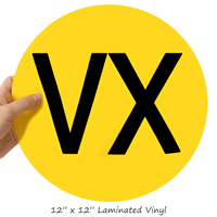 Military Chemical VX-Type Nerve Agent Hazard Symbol Labels