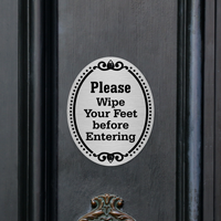 Keep Floors Clean: Wipe Shoes Sign