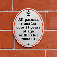 ID Check Required Sign