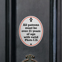 21 and Over Only Sign