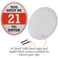 Age Restriction Oval Sign