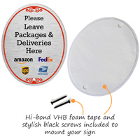Package Deliveries Drop-Off Diamondplate Sign