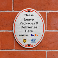 Delivery Drop Area Diamondplate Sign