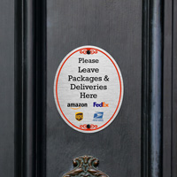 Parcel Drop Zone Diamondplate Sign