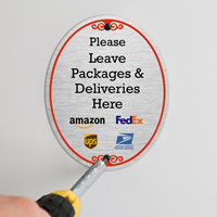 Delivery Area Diamondplate Sign