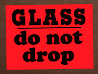 Glass Do Not Drop Fluorescent Labels