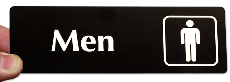 Men With Symbol Door Sign