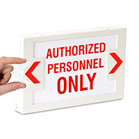 Authorized Personnel Only LED Exit Sign