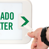 Tornado Shelter Battery Backup Exit Sign