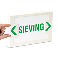 LED Exit Sieving Sign with Punch-Out Arrows