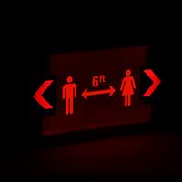 social distancing LED Exit Sign