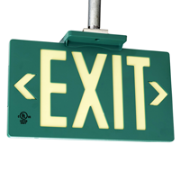 Photoluminescent Green Molded Exit Sign
