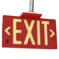 Photoluminescent Red Molded Exit Sign