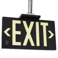 Photoluminescent Black Molded Exit Sign