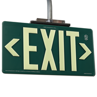 Non-Radioactive Plastic Exit Sign