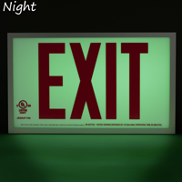 Red Aluminum Exit Sign