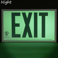 Red Aluminum Exit Sign