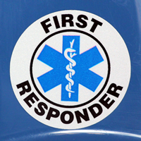 First Responder Hard Hat Sticker