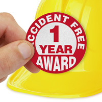Accident-Free Hard Hat Sticker