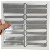 Sheet of reflective hard hat stickers