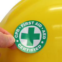 CPR Certified Hard Hat Decal