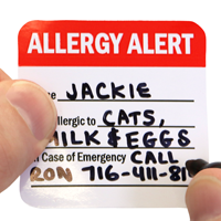 Alergy Alert Write On Decal