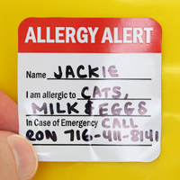 Alergy Alert Hard Hat Decal