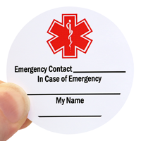 writeable Allergy Alert Hard Hat Decal 