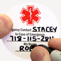 Alergy Alert Write On Decal