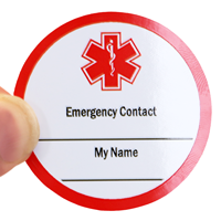 Medical Alert Hard Hat Decal