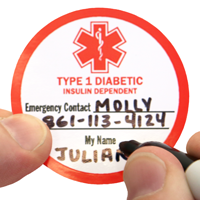 Write-On Medical Alert Decal