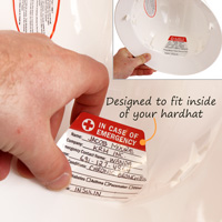 Emergency Write-On Hard Hat Decals