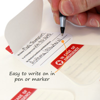 In case of emergency write-on hard hat decals