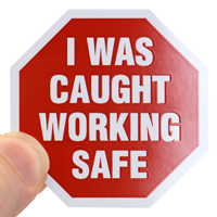 Safety Slogan Hard Hat Decal