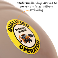 Qualified Operator Hard Hat Sticker