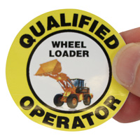 Wheel Loader Operator Hard Hat Decals