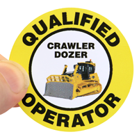 Hard Hat Qualified Operator Decals