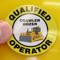 Qualified Operator Hard Hat Decals