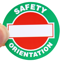 Write On Safety Orientation Decal