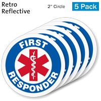 Reflective decals: First responder sticker